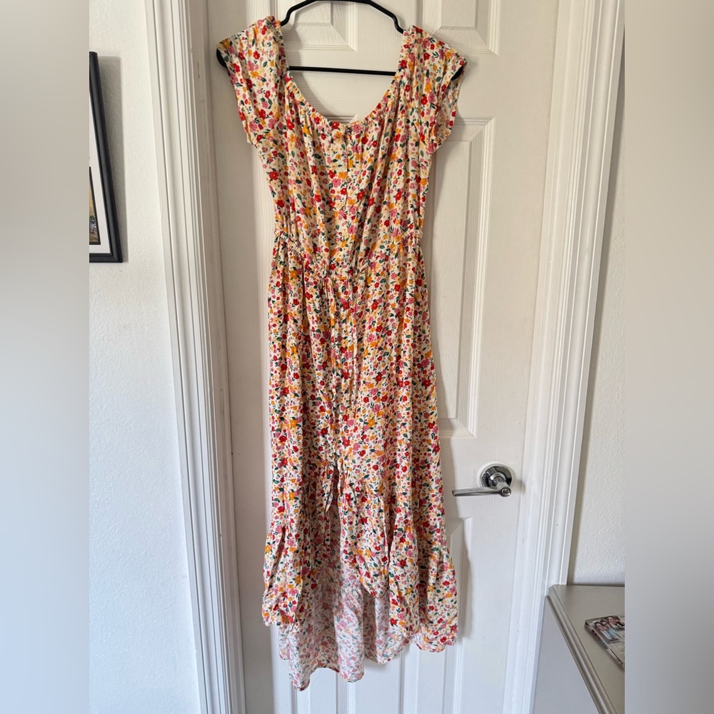 Chic High Low Floral Dress
